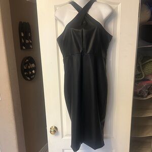 Likely Black Asymmetrical Halter Dress